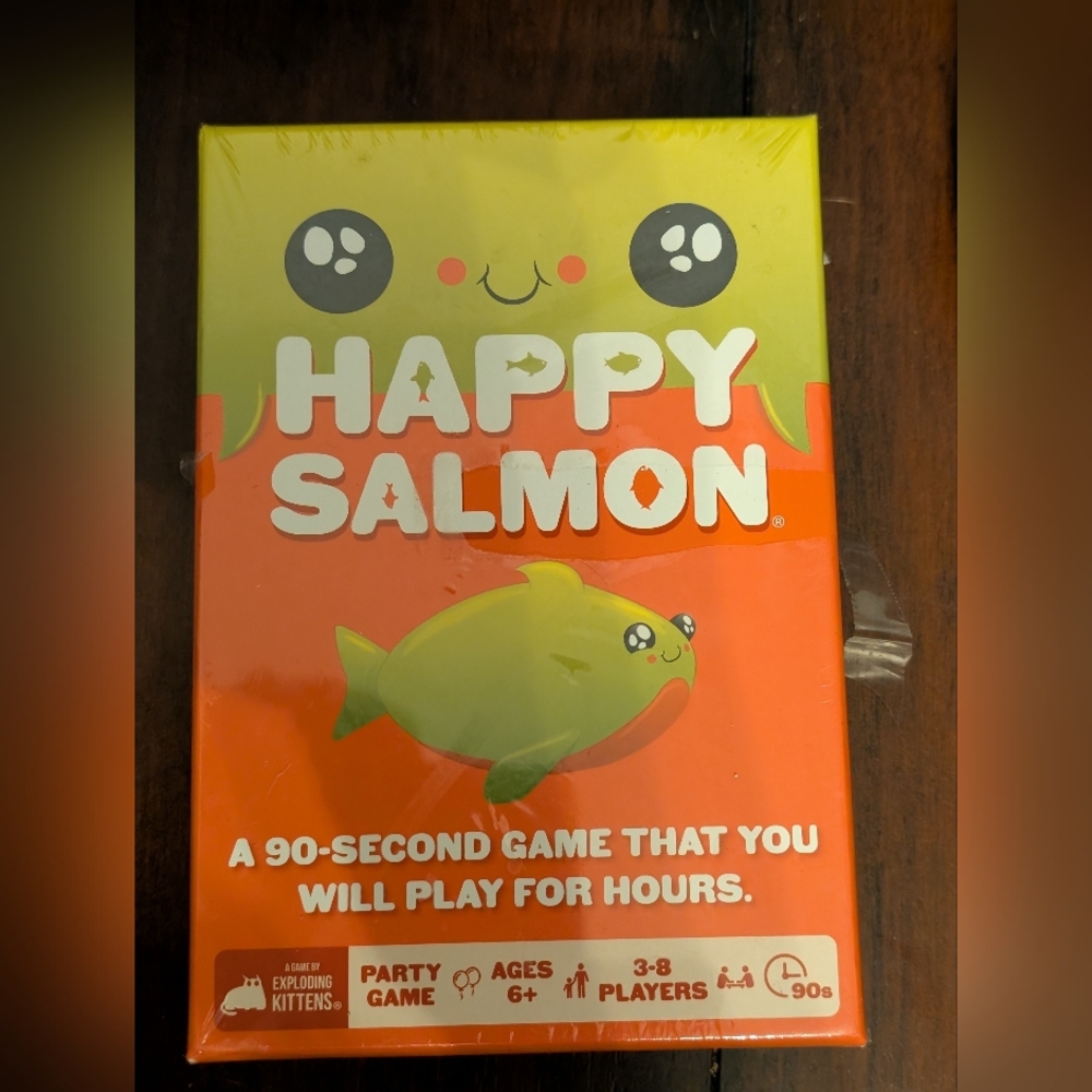 Happy Salmon Card Game Green and Orange